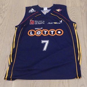 Roma Gioco Del Lotto Hawkins #7 Vintage Adidas Navy Blue XLarge Jersey